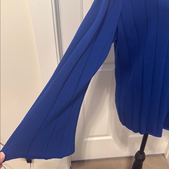 Misook Blue Ribbed Knit Top - Picture 2 of 5